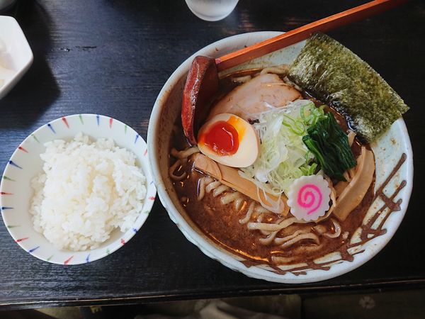 「花そば醤油￥１０２０+ライス￥１６０」@中華そば 花菱の写真