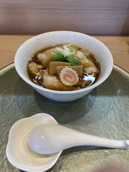 「深緑黒出汁　もろみポーク」@中華そば 深緑の写真