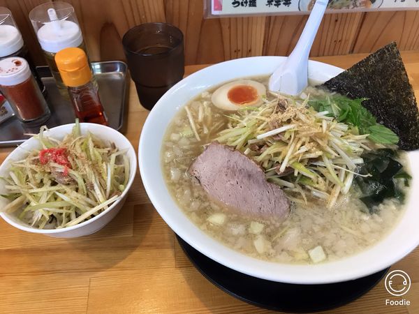「朝ラーセット650円 ネギ100円」@ラーメンショップ椿 松山千石店の写真