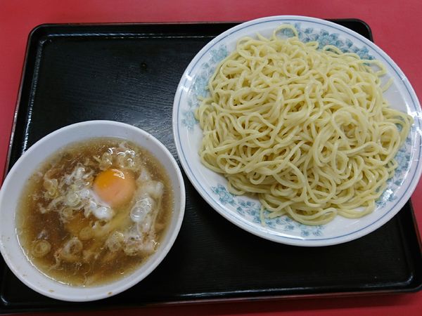 「つけ麺 (特大) 生玉子入り」@丸長 つくば店の写真