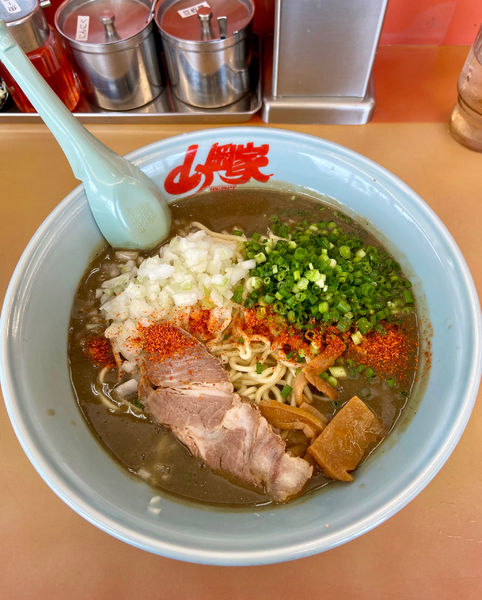 「【限定】鬼煮干しラーメン」@ラーメン山岡家 岩瀬店の写真