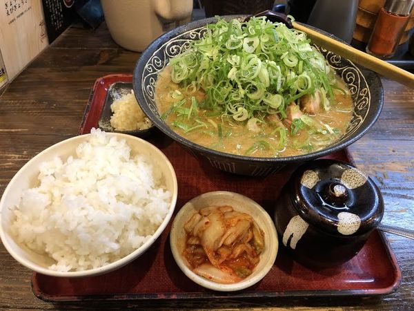 「100ネギみそラーメン」@にんにくラーメン 天洋 九条本店の写真