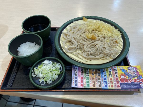 「おろしもりそば340円+クーポン」@ゆで太郎 淡路町店の写真