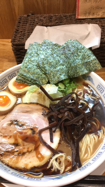 「熊本ラーメン大盛＋煮卵」@中華そば もり川の写真
