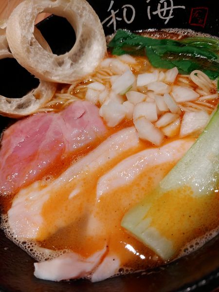 「海老香る鶏白湯」@らーめん専門 和海 なんば店の写真