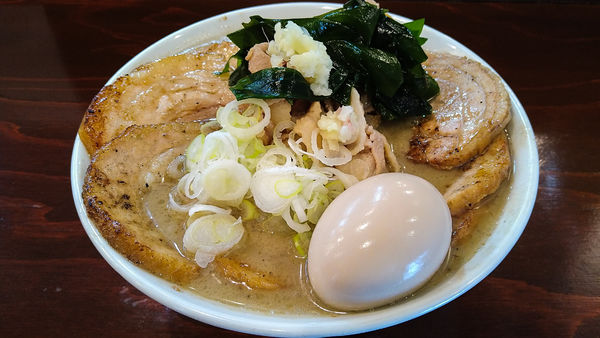 「肉の日限定/肉煮干しラーメン炭炙りポークジンジャー+他」@らーめん 五ノ神精肉店 煮干し編の写真