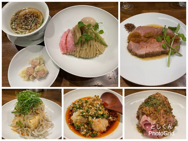 「醤油つけ麺＋海老ワンタン3ヶ」@創作麺工房 鳴龍の写真