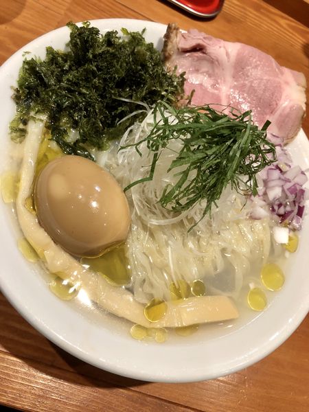 「【限定】 冷たい貝出汁そば800円＋大盛り＋100円」@麺屋 真心の写真