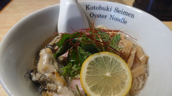 「カキそば」@寿製麺よしかわ 川越店の写真