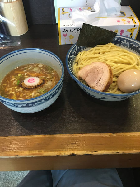 「つけ麺中盛味玉」@中華そば わた井の写真