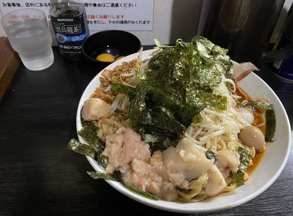 「大　冷やし中華うぉん、生卵」@豚星。の写真