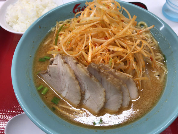 「ねぎ味噌チャーシューメン(サービス半ライス) 1180円」@くるまやラーメン 浦和中島店の写真