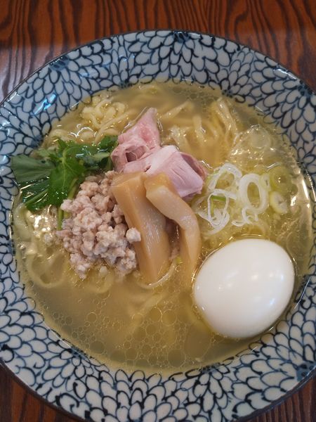 「【限定】純鶏SIOそば850円【当日のみ】かたゆで玉子10円」@拉麺 イチバノナカの写真