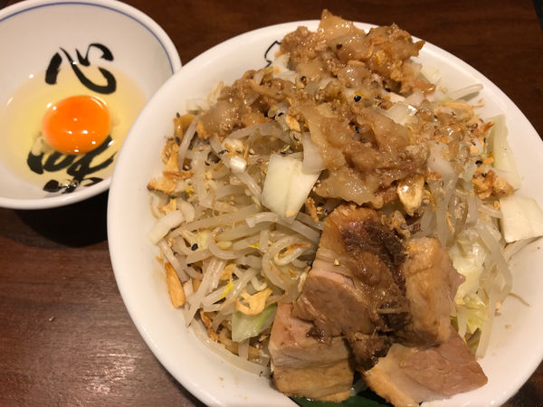 「汁無しそば(並250g)950円」@ラーメン 雷 東京本丸店の写真