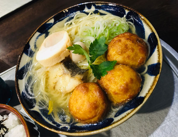 「【限定】クエラー＋ばくだん揚げ＋クエ茶漬け」@らー神 心温の写真