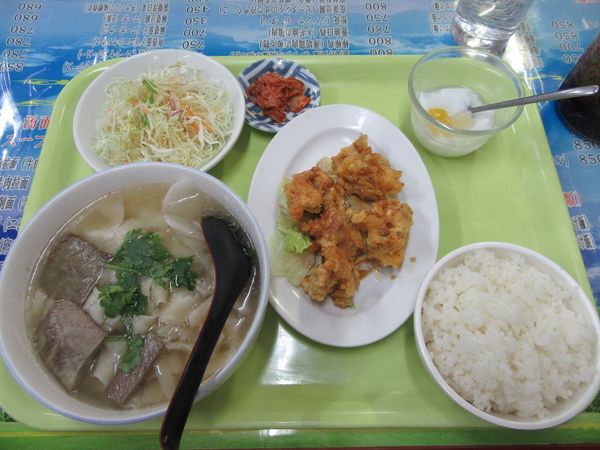 「刀削麺＋唐揚げセット（８００円）」@中華第一麺の写真