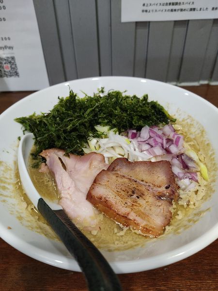 「牡蠣と和出汁の焼き海苔そば」@らーめんぶたまろの写真