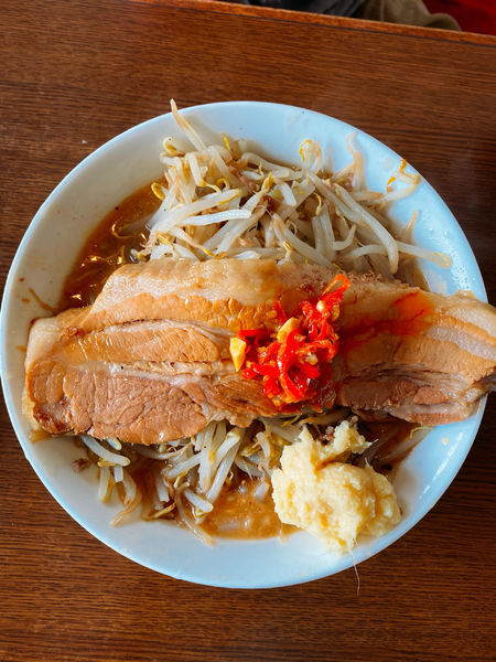「味噌ラーメン　100g黄金騎士、 辛味、生姜」@ラーメン ジライヤの写真