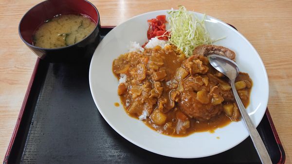 「ハンバーグカレー　８００円」@藪㐂の写真