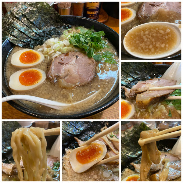 「限定）手揉み麺の背脂中華そば ￥800」@麺屋 鶏口の写真