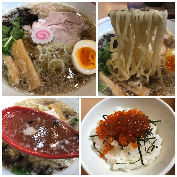 「醤油ラーメン 750円 いくら飯 350円」@拉麺 イチバノナカの写真