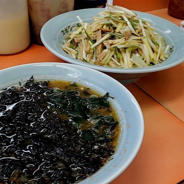 「ネギつけめん中ネギ岩のり」@ラーメン関口の写真