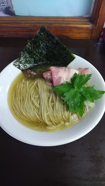 「煮干しそば(白)+生姜和え玉」@と多゛食堂の写真