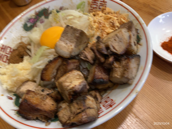「汁なし、豚増し750＋150円」@自家製麺 まさきの写真
