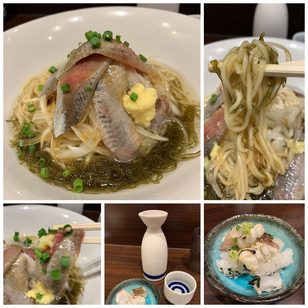 「昆布水の冷やしいわしそば」@寿製麺 よしかわ 西台駅前店の写真