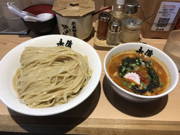 「赤辛つけめん　特盛」@赤備の写真