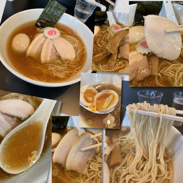 「あご出汁中華そば650円+味玉+ビール」@吾ガ輩ハネコの写真