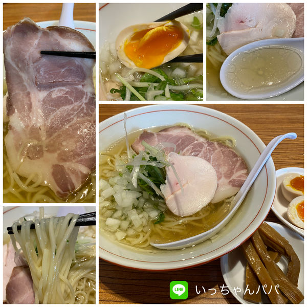 「冷塩煮干しそば 780円 味玉100円 メンマ100円」@niboの写真