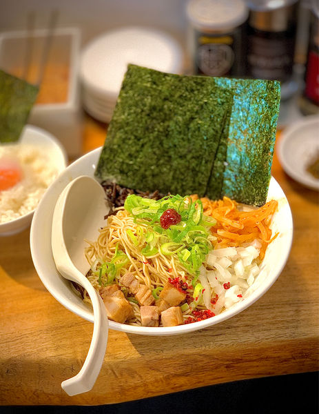 「とんこつまぜそば ご飯セット」@博多一風堂 明大前店の写真