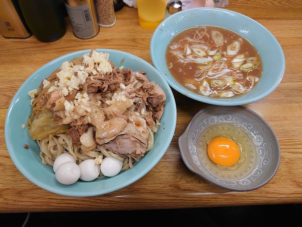 「つけ麺 うずら 生卵」@ラーメン そらの写真