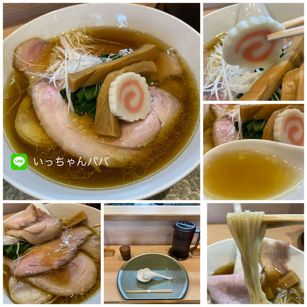 「深緑白出汁1100円＋もろみポーク200円✖️2」@中華そば 深緑の写真