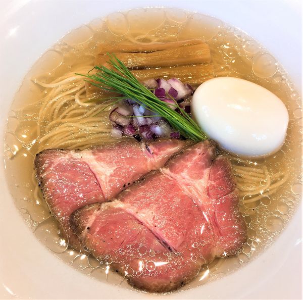 「味玉 中華蕎麦〈塩〉」@宍道湖しじみ中華蕎麦 琥珀 東京本店の写真