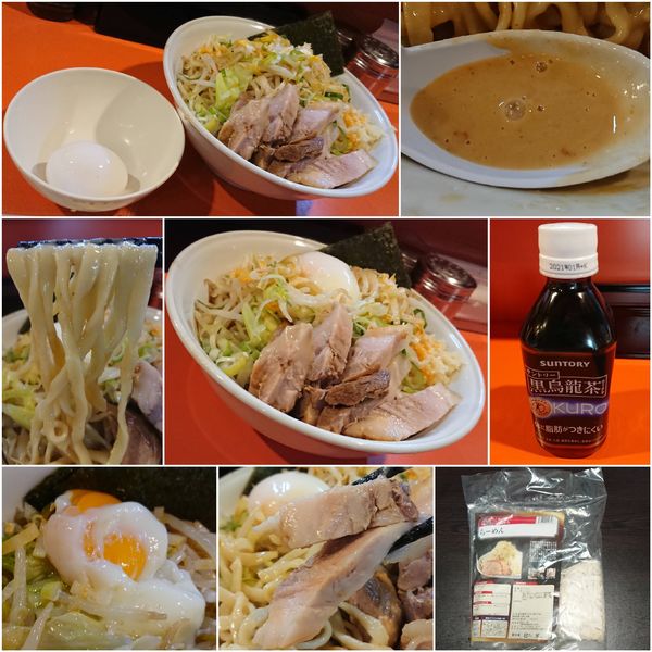 「油そばごまだれ(ヤサイニンニクネギラー油)＋海苔＋レン草」@ちばからの写真