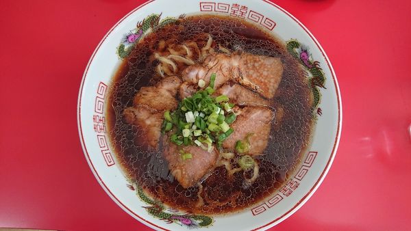 「黒醤油+チャーシュー麺+麺大盛」@中華そば 竹千代の写真