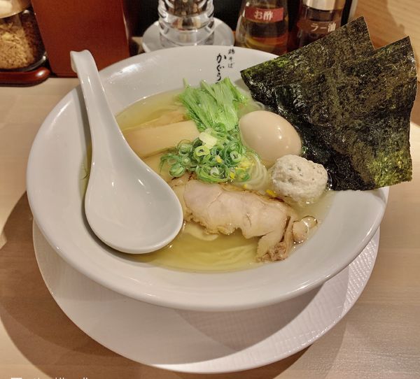 「特製あっさり鶏そば　¥1,000」@鶏そば かぐら屋 西新宿店の写真