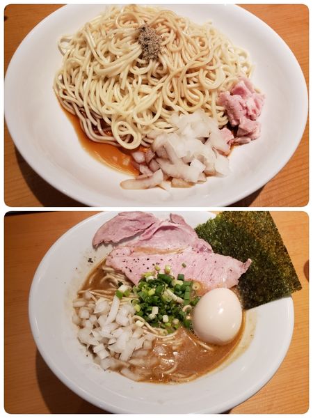「濃厚海老煮干しそば 煮玉子入り+替え玉」@麺屋 まほろ芭の写真