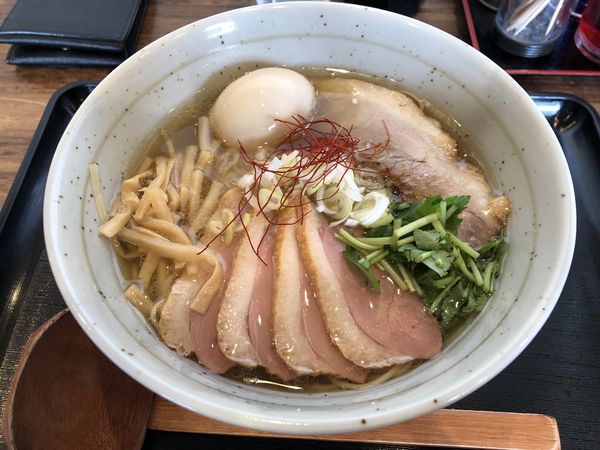 「鴨出汁らーめん+特製トッピング」@麺屋 葵の写真