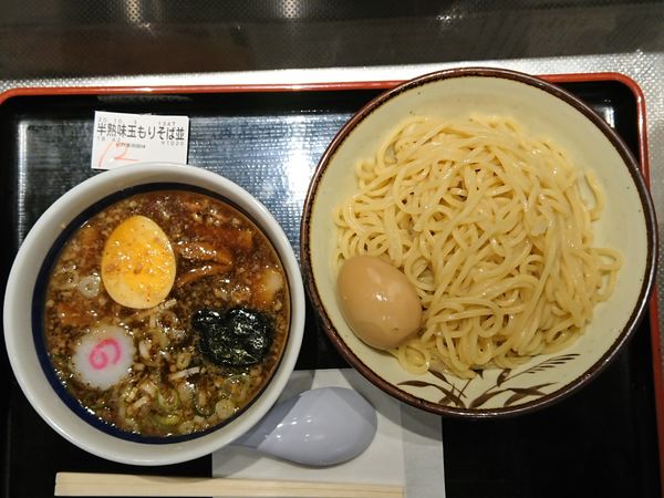 「半熟味玉もりそば並」@松戸富田麺絆の写真