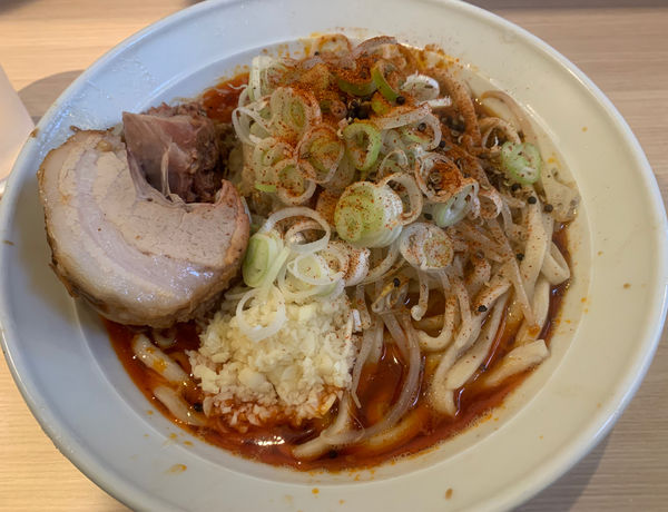 「ラーメン辛300g＋ネギ」@麺屋 味方の写真