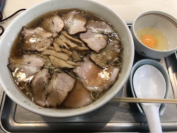 「チャーシューメン+生玉子（1340+50円）」@永福町大勝軒の写真