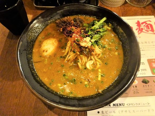 「味玉スパイスカレー拉麺」@スパイス飯麺 兄弟舎の写真