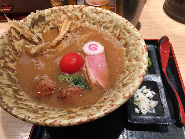 「ラーメン　鴨団子」@銀座 鴨そば 九代目 けいすけの写真