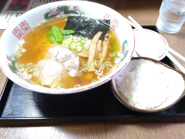 「らーめん 餃子セット 650円」@らーめん江南の写真