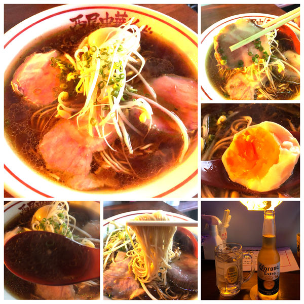 「西尾中華そば  1000円こい口 コロナビール500円」@凪地獄の写真