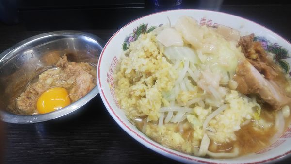 「ラーメン、アブラタマゴ、生姜」@ラーメン二郎 川越店の写真