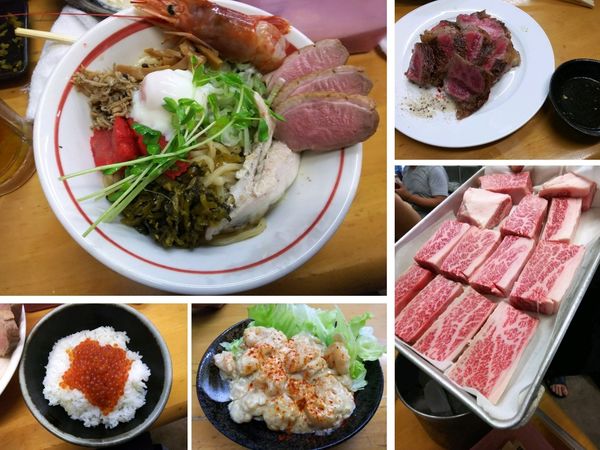 「高菜＆明太子＆雑魚和え蕎麦B赤海老＆合鴨添え＋α　2000円」@MENYA 食い味の道有楽の写真